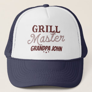 Grill Master Grandpa Personlig Fars dag BBQ Keps