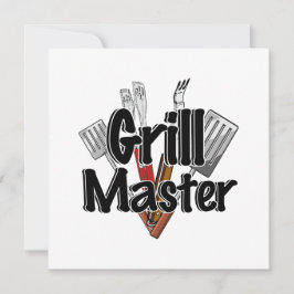 Grill Master med BBQ Verktyg Inbjudningar