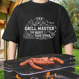 Grill Master och Best Pappa Aldrig Fars dag Black T Shirt