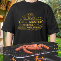 Grill Master och Best Pappa Aldrig Fars dag Black