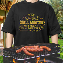 Grill Master och Best Pappa Aldrig Fars dag Black T Shirt