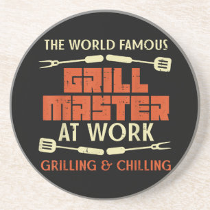 Grill Master på Work Grilling Chilling Funny Bbq P Underlägg