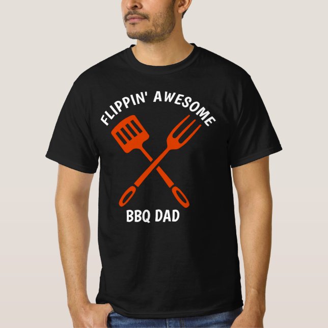 Grill Master Pappa BBQ T Shirt (Framsida)