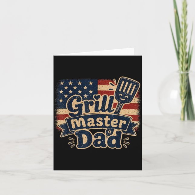 Grill Master Pappa Bbq-trupp Fars dag sommar Kort (Framsida)