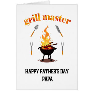 Grill Master Pappa Fars dag Hälsningskort