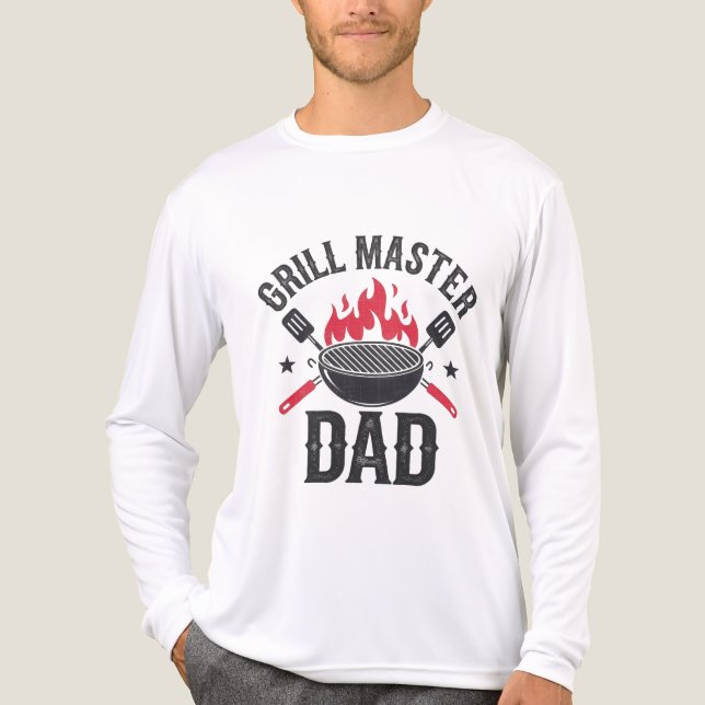 Grill Master Pappa - Funny BBQ Fars dag Gift T Shirt (Framsida)