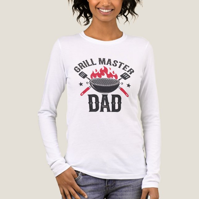 Grill Master Pappa - Funny BBQ Fars dag Gift T Shirt (Framsida)