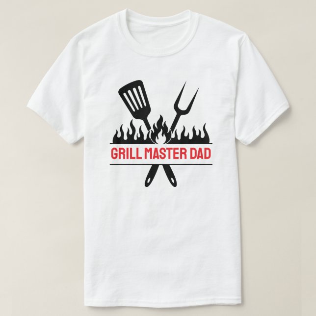 Grill Master Pappa T Shirt (Design framsida)