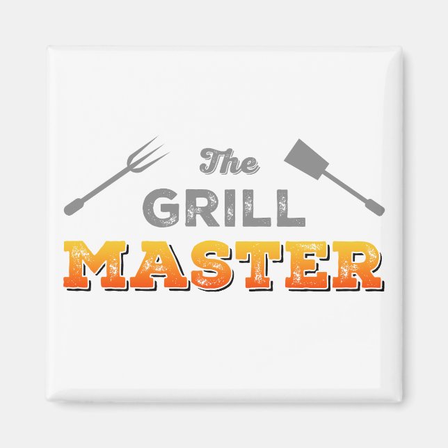 Grill Master Pit Chef BBQ Magnet (Framsidan)