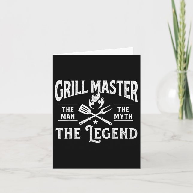 Grill Master the Man the Myth the Legend - Grillin Kort (Framsida)