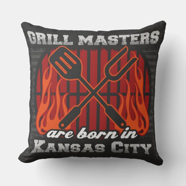 Grill Masters är född i Kansas City Kudde (Framsida)
