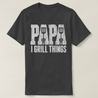 Grill Papa BBQ Pappa Grillning Vintage Fars Dag T Shirt