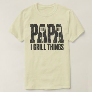 Grill Papa BBQ Pappa Grillning Vintage Fars Dag T Shirt