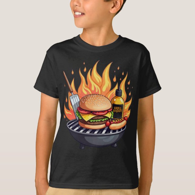 Grill pappa BBQ Master T Shirt (Framsida)
