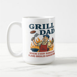 Grill Pappa - Flambroiled Äventyr Kaffemugg