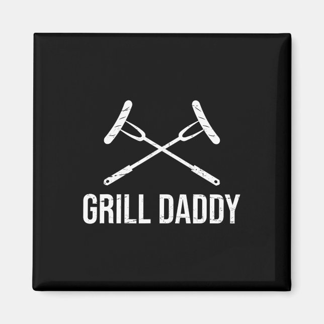 Grill pappa Funny Fars dag Gift-grillfather-gri Magnet (Framsidan)