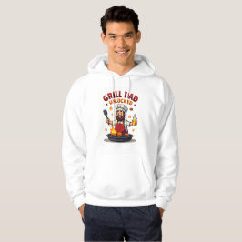 Grill Pappa olåst - Lustigt BBQ Chef Pappa Design" Hoodie