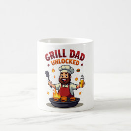Grill Pappa olåst - Lustigt BBQ Chef Pappa Design" Kaffemugg