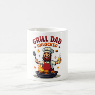 Grill Pappa olåst - Lustigt BBQ Chef Pappa Design" Kaffemugg