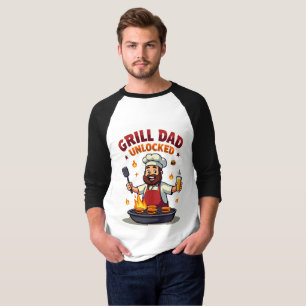 Grill Pappa olåst - Lustigt BBQ Chef Pappa Design" T Shirt