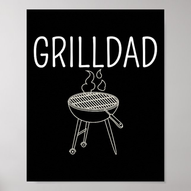 Grill Pappa - Pappa under året Funny Bbq Expert Sm Poster (Framsidan)