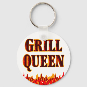 Grill Queen Funny BBQ Say Nyckelring