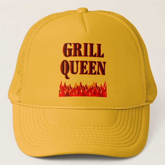 Grill Queen Funny BBQ Say Truckerkeps (Framsida)