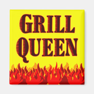 Grill Queen Funny BBQ Sayed Magnet
