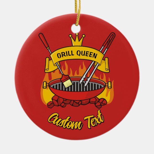 Grill Queen Julgransprydnad Keramik (Framsidan)