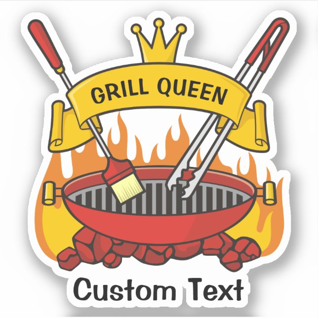 Grill Queen Klistermärken (Framsida)