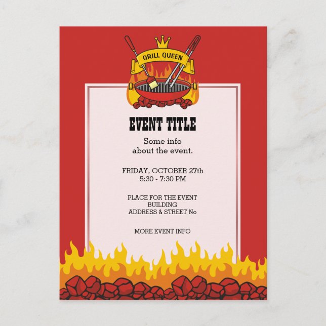 Grill Queen Vykort (Framsida)