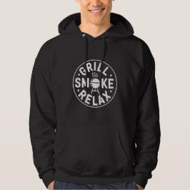 Grill Rök Avslappnad BBQ Citat Hoodie