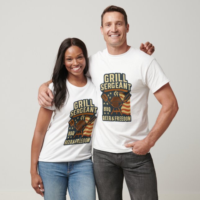 Grill Sergeant – BBQ, Beer & Freedom T Shirt (Unisex)