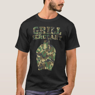 Grill sergeant Camo Kamado BBQ Gift Militär T Shirt