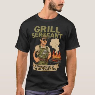 Grill sergeant - Funny Fars dag BBQ T Shirt