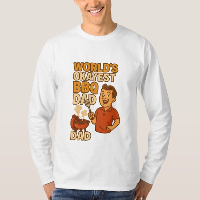 Grill sergeant Pappa - Funny BBQ Kung Far's Day T Shirt (Framsida)