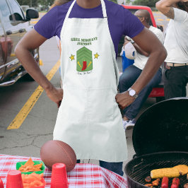 Grill sergeant Personlig Grilling Apron Långt Förkläde
