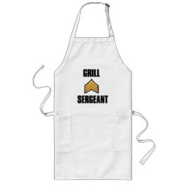 Grill sergeant rolig apron Sommarbq grillande roli Långt Förkläde