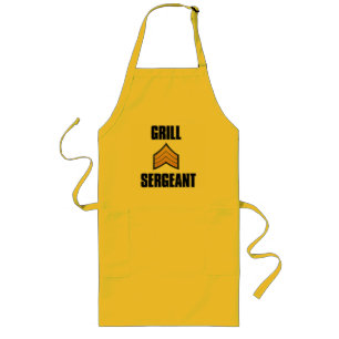 Grill sergeant Sommarstölder - rutnätsdesign Långt Förkläde