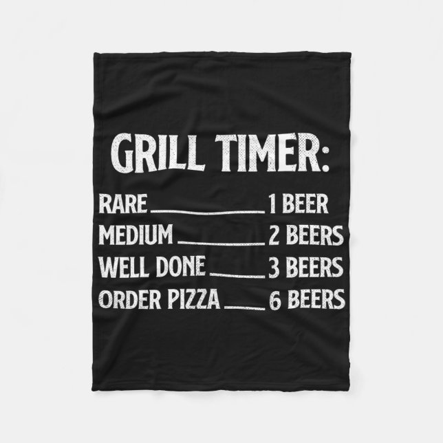 Grill Timer - Bbq Älskare Pitmaster Grill Barbecue Fleecefilt (Framsidan)