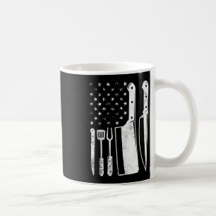 Grill USA flag patriotisk fjärde juli mästerkock Kaffemugg