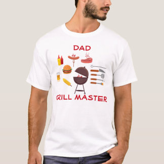 Grilla den ledar- grillfestdesignen t shirt