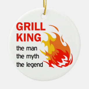 Grilla kunglegenden julgransprydnad keramik