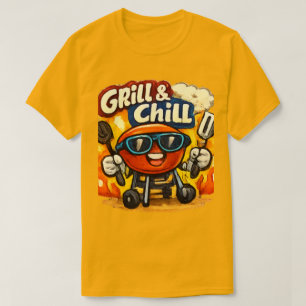 Grilla och chill & Rolig BBQ T Shirt