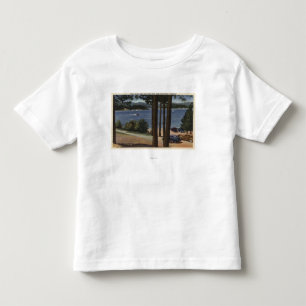 Grilla pekar beskådar av sjön t shirt
