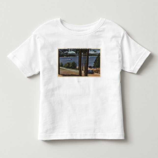 Grilla pekar beskådar av sjön t shirt (Framsida)