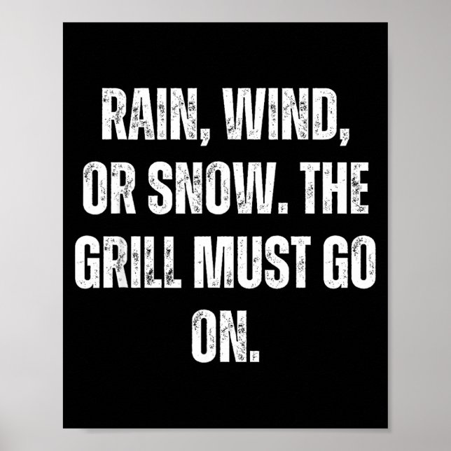 Grilla rolig bbq boss kött rök  poster (Framsidan)