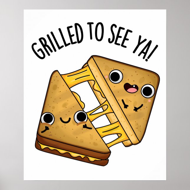 Grillad för att se Ya Funny Food Puns Poster (Framsidan)