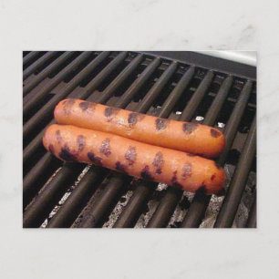 Grillad Hett Hundar Vykort