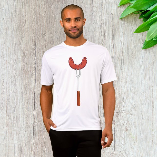 Grillad korv på BBQ-gaffel T Shirt (Skapare uppladdad)